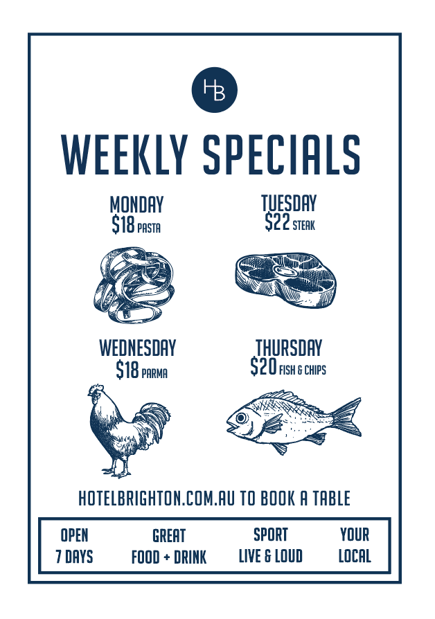 Hotel Brighton Weekly Specials